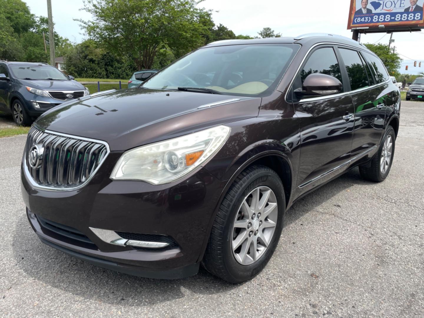 2016 BROWN BUICK ENCLAVE LEATHER (5GAKRBKD4GJ) with an 3.6L engine, Automatic transmission, located at 5103 Dorchester Rd., Charleston, SC, 29418-5607, (843) 767-1122, 36.245171, -115.228050 - Photo#2